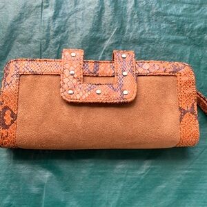 J Lo Brown Snake Print Mini Purse